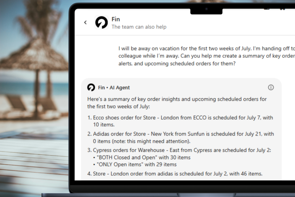 Supply chain AI agent